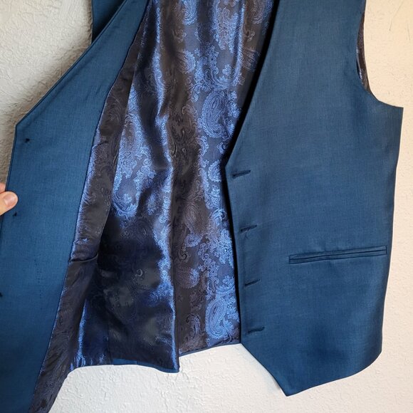 Blue Designer Suit - 3 piece - Picture 14 of 16